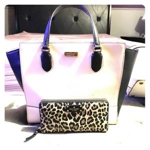 Kate Spade Handbag and cheetah print wallet